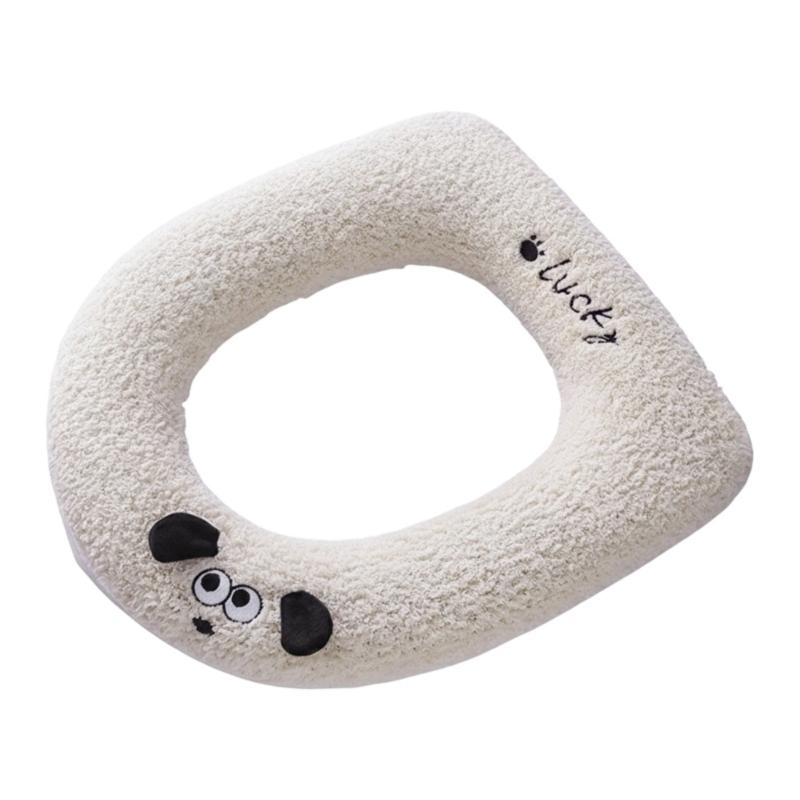 Soft Fiber Toilet Seat Protector Featuring Convenient Handle Design For Home Office Bathroom Comfortable Hygienic Solution