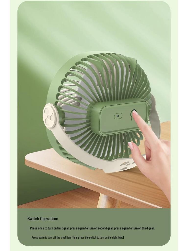 Portable USB Clip-On Silent Fan for Desktop, Dorm, Stroller, and Wall Mount