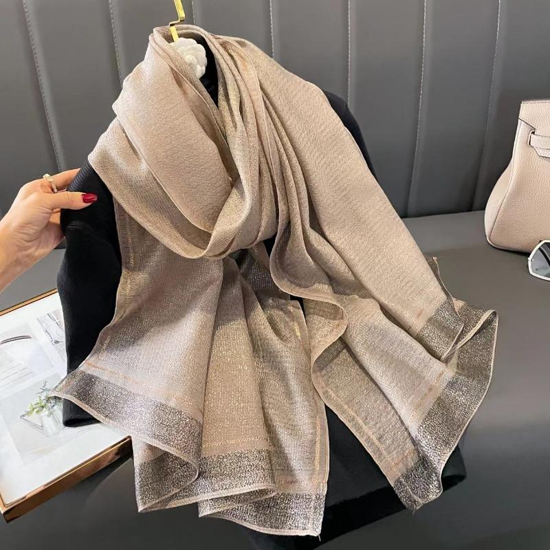 Women S Long Imitation Silk Scarf Warm Fashion Shawl For Autumn Winter