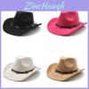 Western Cowboy Hat With Large Brim For Outdoor Sun Protection And Photography