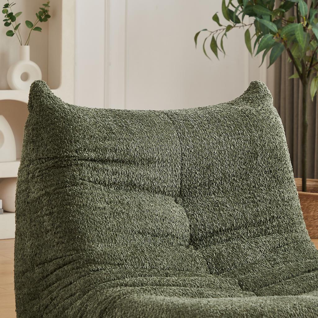 Chenille Caterpillar Sponge-Padded Sofa, Floor-Level Lounge Chair, Fireplace Lounge Chair, for Living Rooms, Bedrooms, Game Rooms, and Office