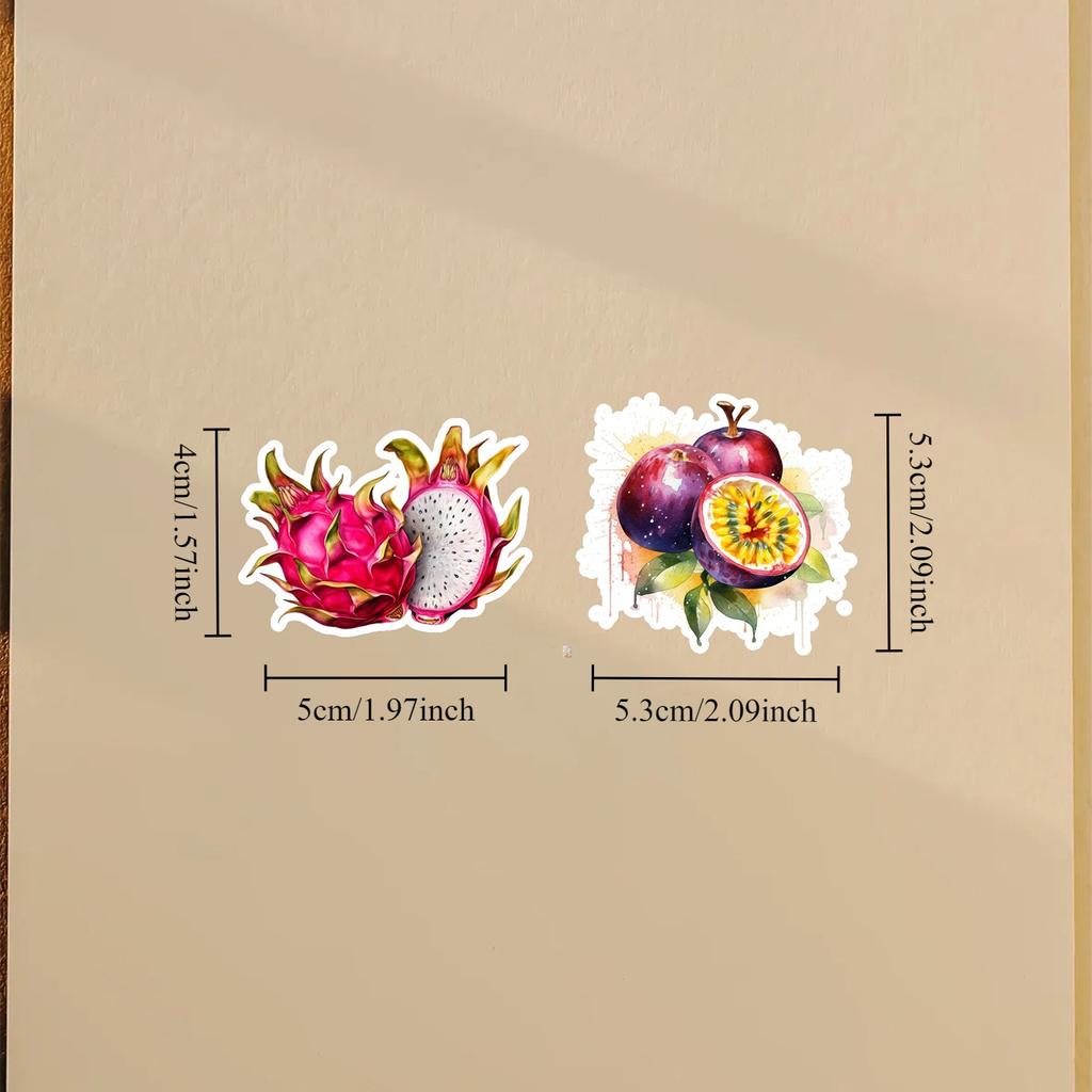 20pcs tropical fruit stickers for DIY journals, planners, laptop decorations, book , planner , high-quality prints  journal