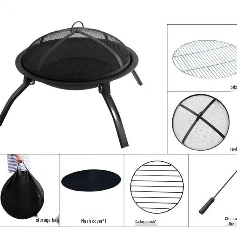 Lilang Portable Outdoor Camping Wood Stove & Grill Set
