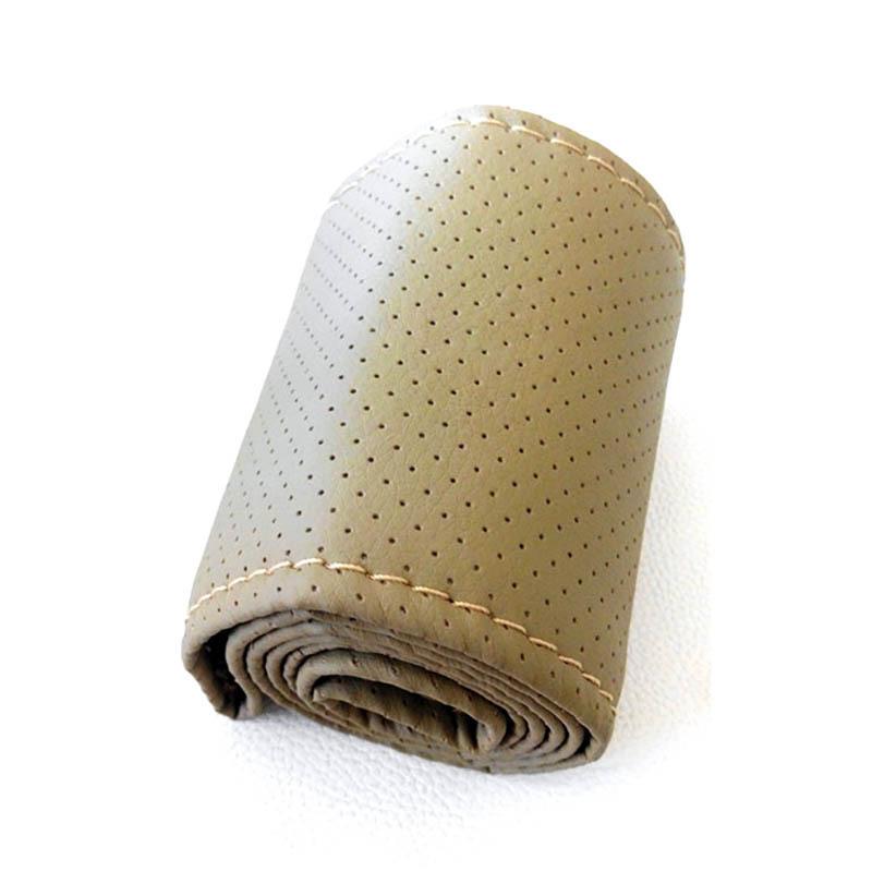38cm Microfiber Car Steering Wheel Cover Soft Leather Braid On The Steering-Wheel with Needle Thread DIY Car Decoration