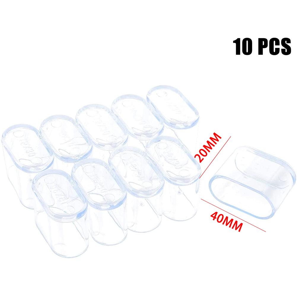10pcs Rubber Chair Leg Cap Oval Covers Furniture Table Feet Floor Protectors Furniture Cups Home Accessories And Parts