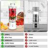 600ml Portable Blender 240W USB Rechargeable Electric Juicer with 6D Blades, BPA-Free, 4000mAh Lithium Battery, Quick Charge, Small Container for