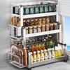 Upgraded 3-Tier Stainless Steel Kitchen Organizer Rack