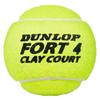 Dunlop Fort Clay Court Tennis Balls (Pack of 4)