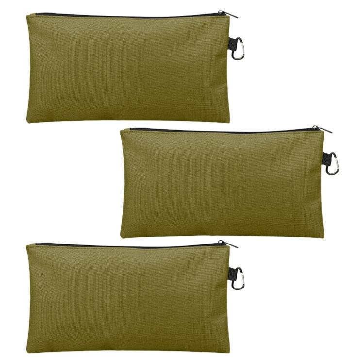 3Pcs Tool Bag Tool Pouch Zipper Bag Tool Pouch with Zipper Multipurpose Storage Pouch with Carabiner for Tool Stationary