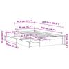 Bed Frame with Drawers Wax Brown Solid Pine Wood