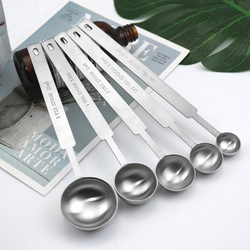 1pcs/5pcs Measuring Scoop Stainless Steel Coffee Milk Powder Weighing Spoon Tea Spoon Gram Dosing Scoop