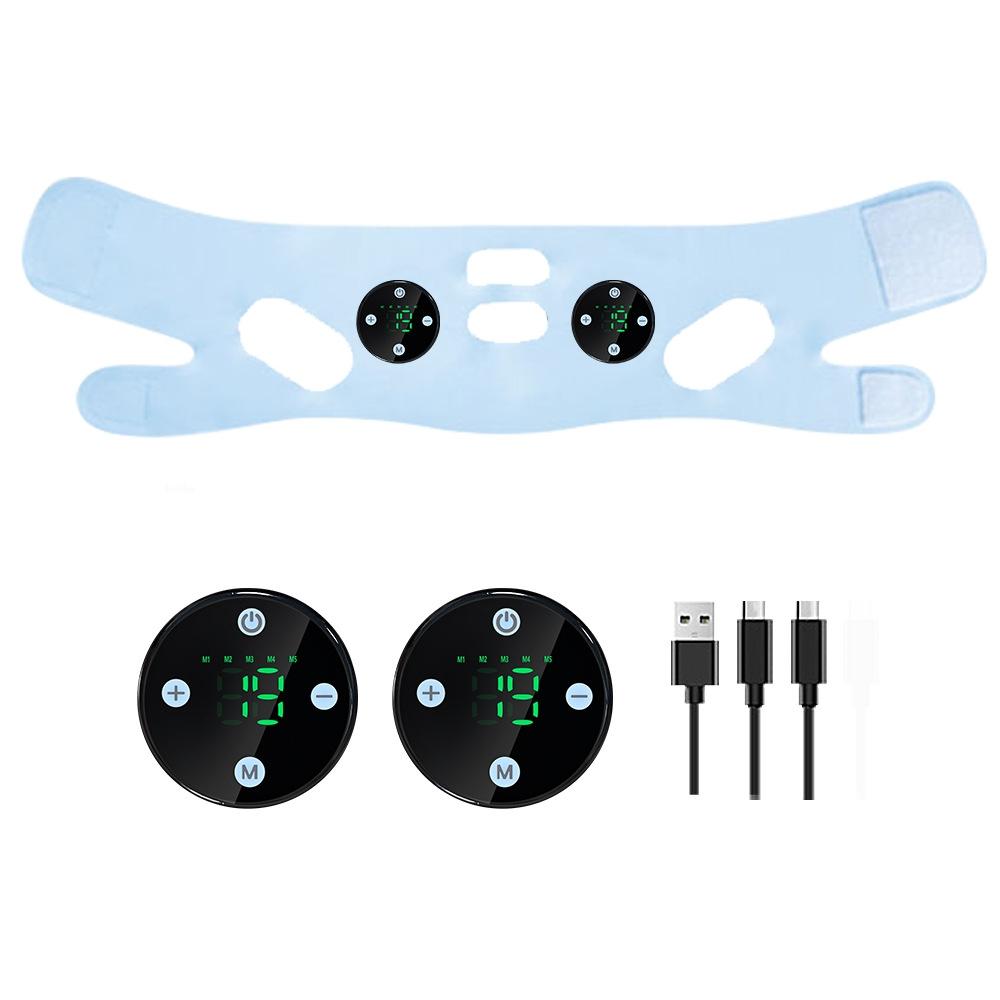 Microcurrent Facial Massager V Face Band EMS Skin Lifting Device for Anti Aging and Jawline Tightening