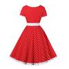 Dámské Vintage šaty Puntíky Rockabilly Koktejl Swing Šaty Jarní Letní Šaty Krátké Rukávy