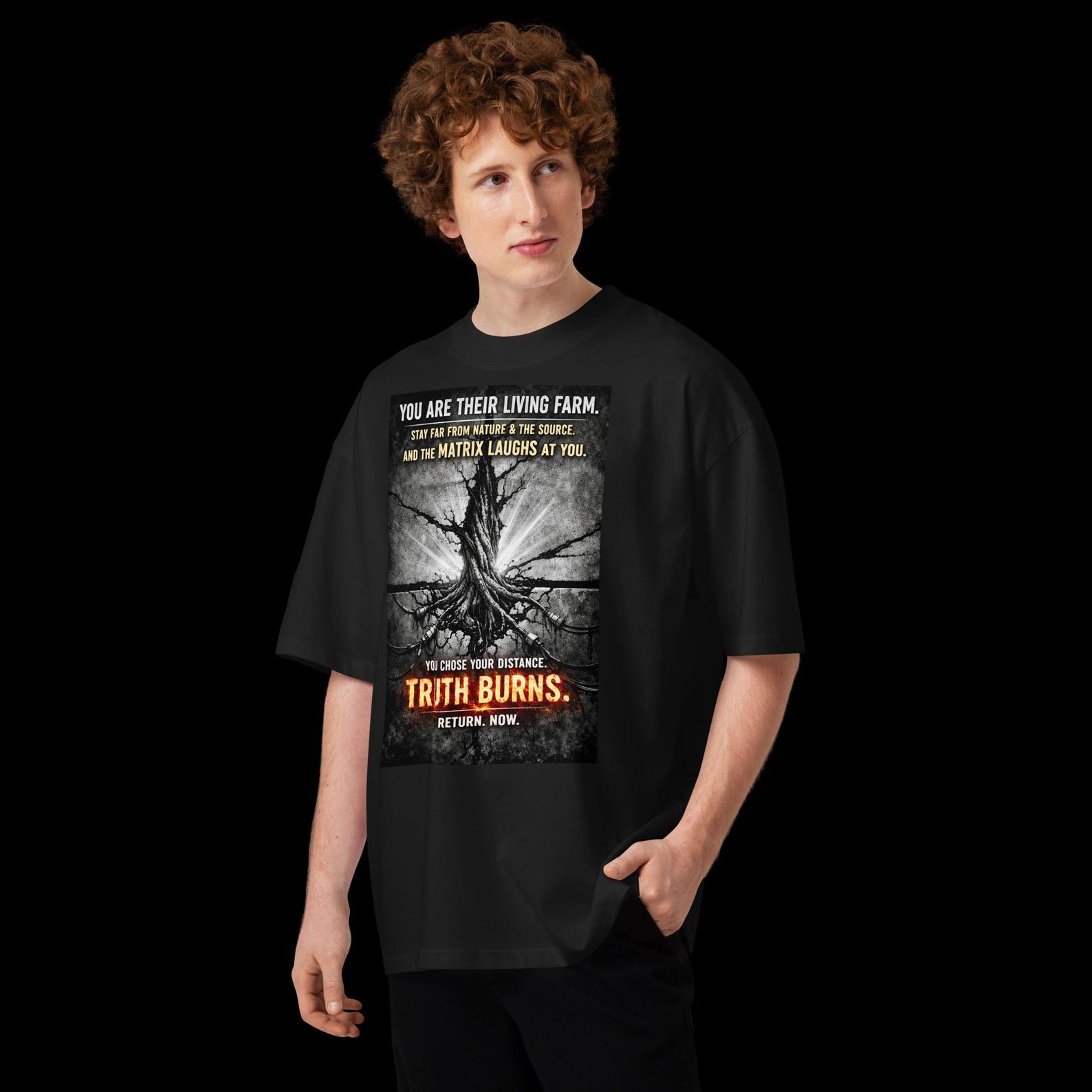 Raw Human T-Shirt, Truth Burns Shirt, Matrix Awakening Apparel, Sovereign Being Clothing, Return To Nature Tee, Streetwear 4XL