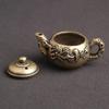 Pure Brass Antique Tea Pot Ornaments Home Cultural and Playful Handlebars Old Copper Ware Tea Pet Creativity