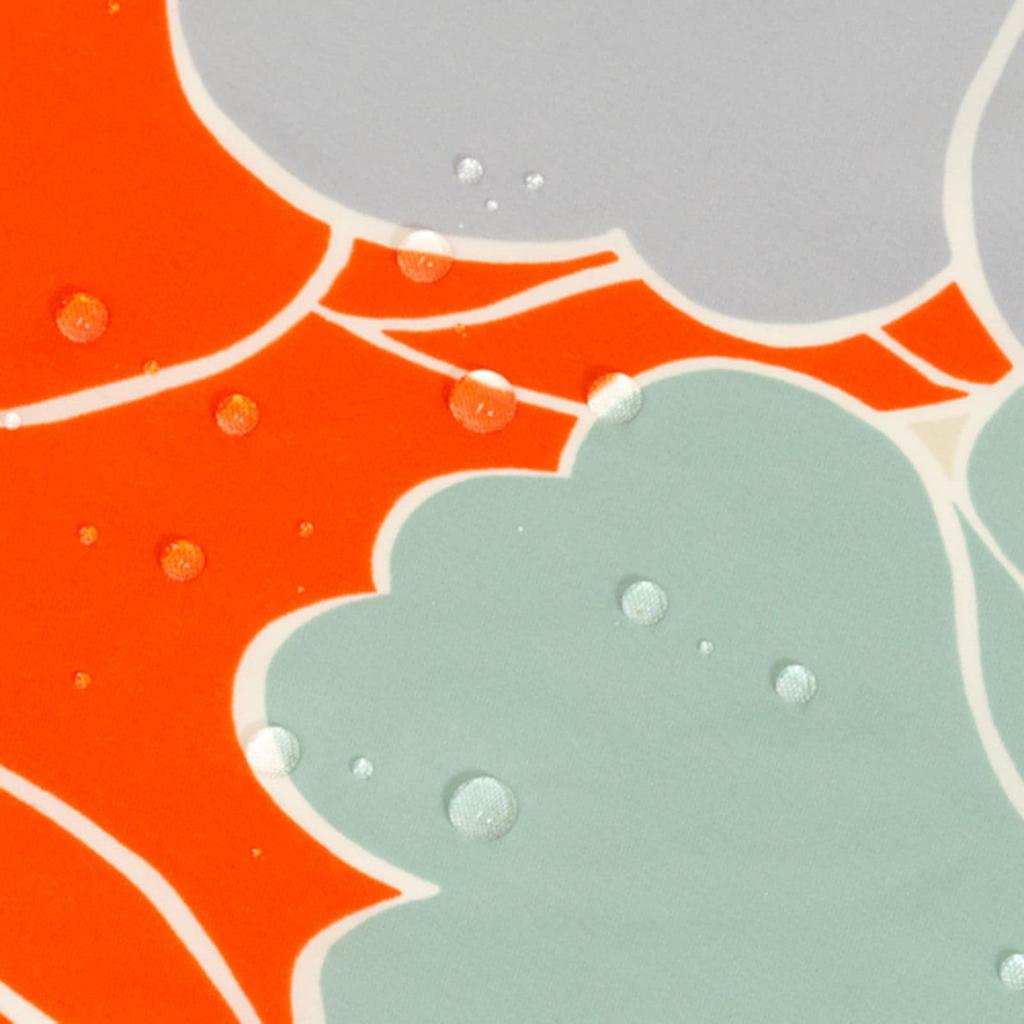 Musubi Furoshiki 100 Himemusubi Aqua Drop Adeline Klam Peony Orange 100cm Polyester Water-repellent
