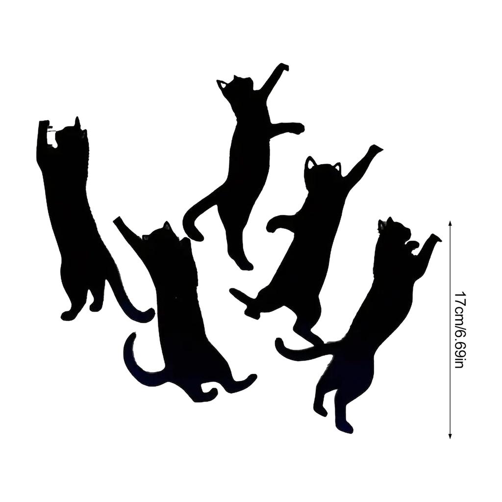 Metal Cat Bookmarks Set of 5 Creative-Design with Unique Cat Shaped Bookmarks for Book Lovers, Students, and Teachers