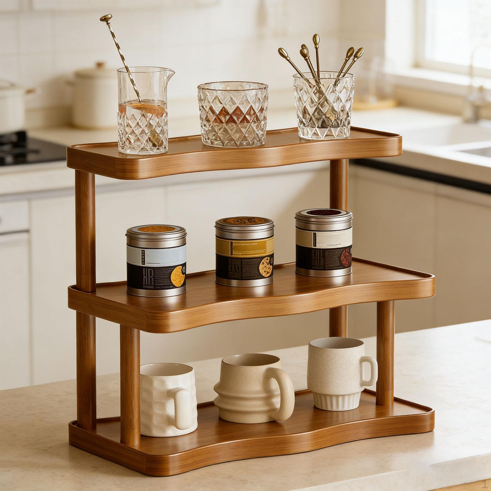 Display Stand Cup Holder 3 Tier Small Fragrance Tiered Perfume for Cosmetic Items 50cm