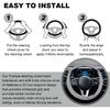 3PCS Silicone Car Steering Wheel Cover Set - Includes Car Handbrake Cover & Gear Shift Cover & Anti-Slip Steering Wheel Protector, Universal Auto