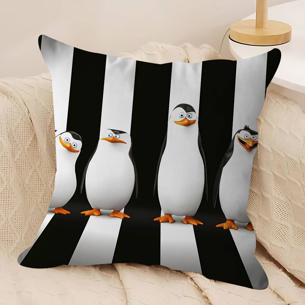 

Cute P-Penguins Of M-Madagascar Pillow Cushion Cover Pillowcase Living Room Sofa Home Decor Customized 12x12Inch
