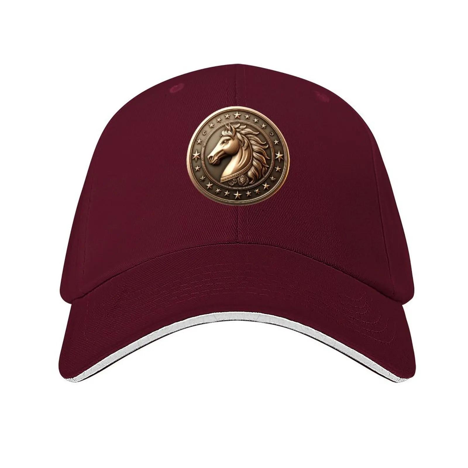 

HORSE SHIELD WHITE Baseball Cap Unique hats Dropshipping Uv Protection Solar Hat Big Size Hat Hats Women Unisexs
