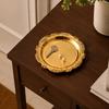 2pcs 4 Inch Diameter Metal Serving Plate Golden Color Round Food Tray Dessert Cake Dish  For Wedding