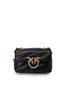 Pinko Love Puff Baby Shoulder Bag 100% Lambskin Leather Black