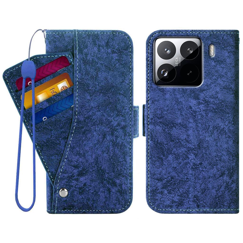 For Xiaomi 15 Pro Case Water-ink Painting Wallet PU Leathe Phone Cover with Rotating Card Slots