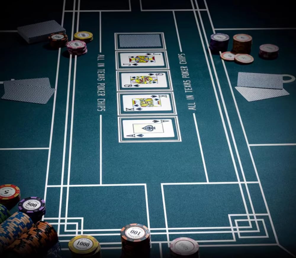 Poker Mat Texas Digital Print Rubber Mat 120x60cm +Lsm Hold'em (Deco Classic)