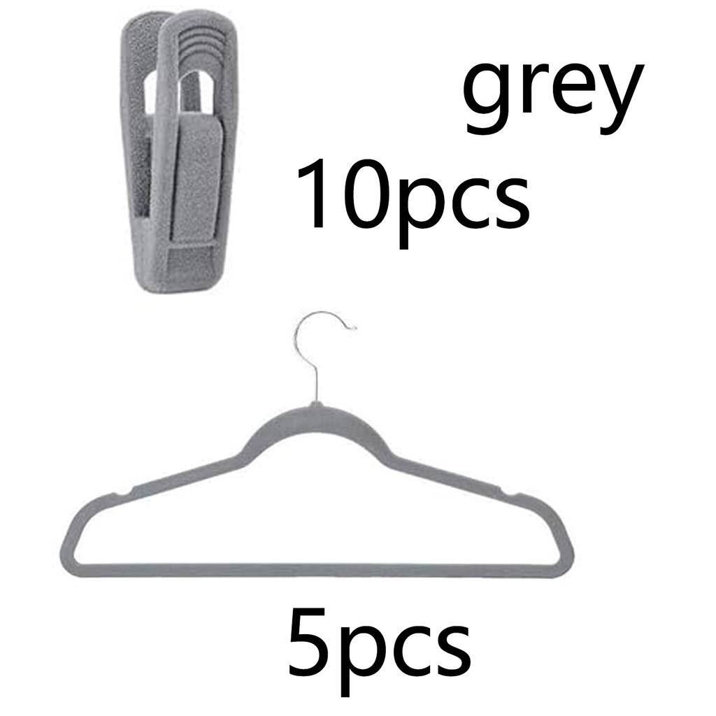 5 sets Velvet skirt hanger with clip, ultra-thin anti slip and space saving hanger suitable for pants, skirts, jeans, dresses
