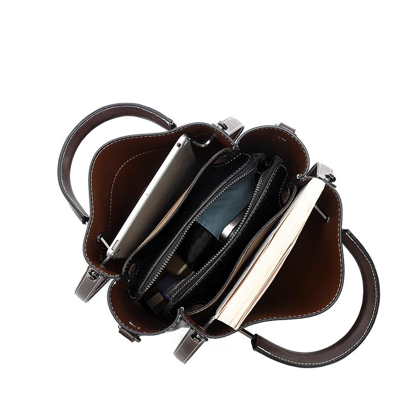 Miękka Skórzana Torba na Ramię PU dla Kobiet Warstwy Crossbody Messenger Tote Wysokiej Jakości Warstwy Kobieca Panie Designerskie Torebki Luksusowa