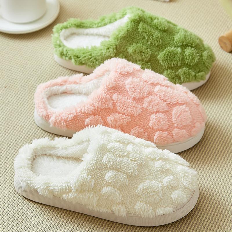 New cotton shoes women's winter home indoor thick bottom non-slip warm household couple plush cotton slippers men