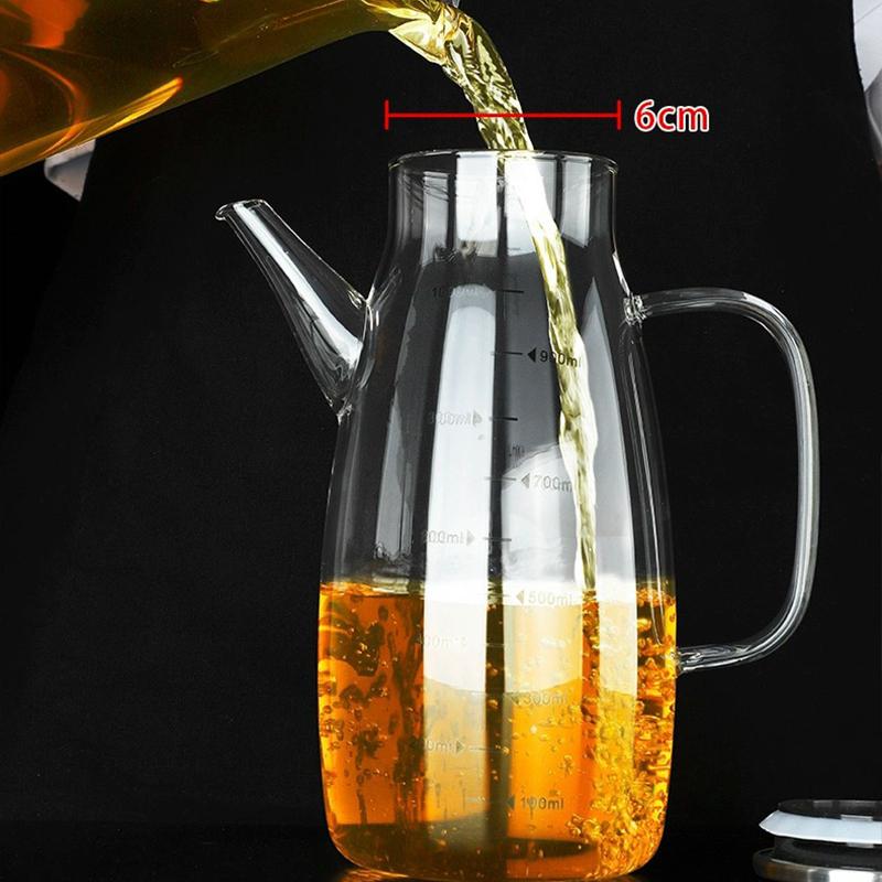600/800/1000ml Leak-Proof Olive Oil Dispenser Bottle with Drip-Free Spout Precision Pouring for Kitchen Salad Cooking Storage