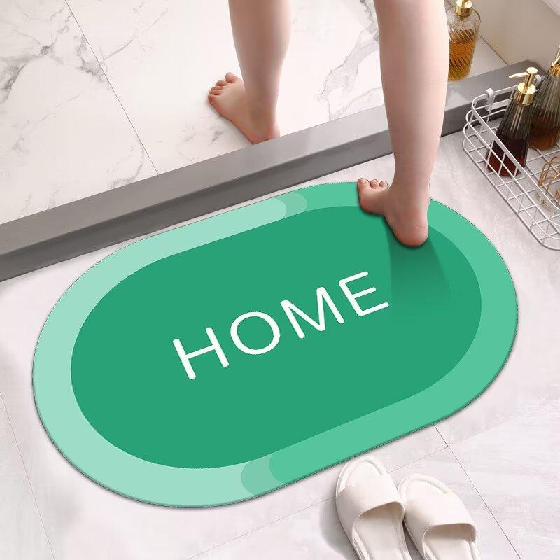 Diatom mud floor mat bathroom bathroom bathroom toilet door water absorption quick drying non-slip foot mat home carpet