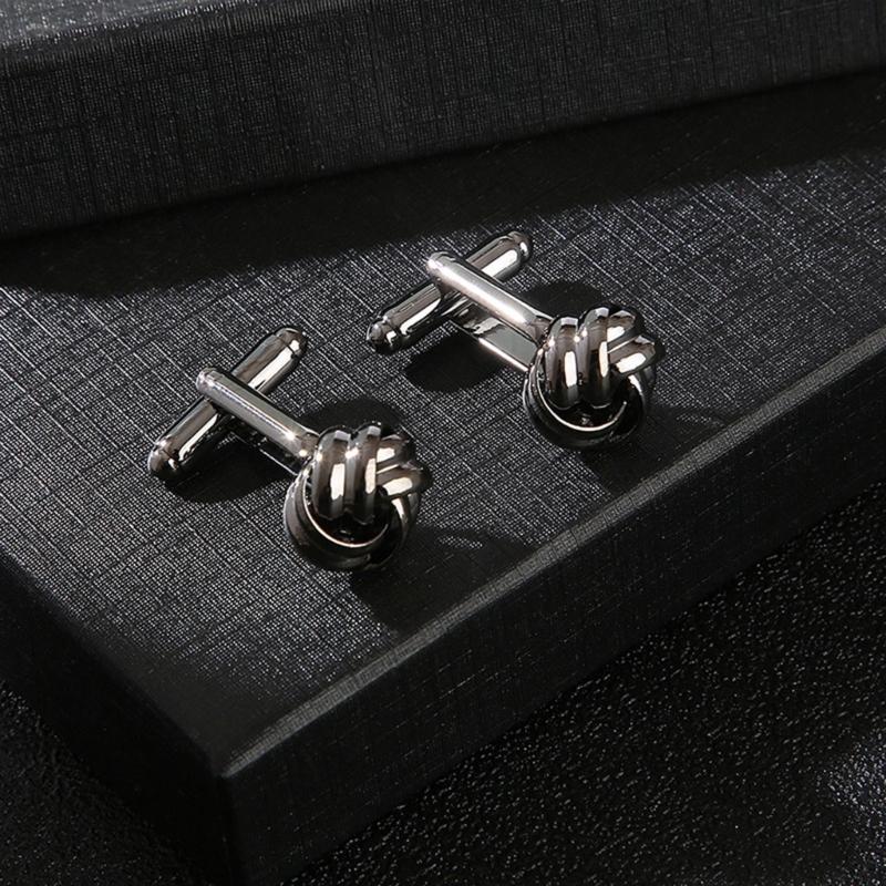 Twist Knot Cufflink Classic Shirt Cuff Buttons Alloy Men Grooms Cufflink Studs Luxury Charm Shirt Fashion Jewelry