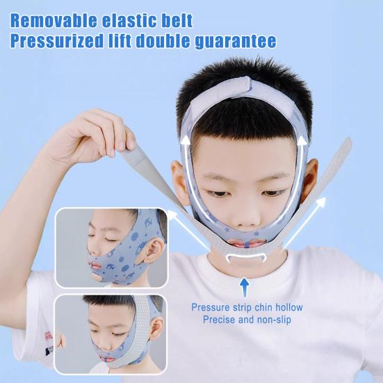 Kids Anti Snore Chin Strap Adjustable Breathable Keeping Mouth Closed Universal Children Sleep Aid Anti-Snoring Jaw Strap Breathing Corrector Device