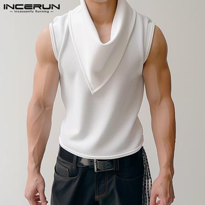 Männer Rollkragen Einfarbig Lässig Ärmellos Tank Tops