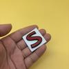 Metal S Logo, Rear Trunk Emblem Badge Car Sticker for IPL Q50 Q50S Q50L G37 Q30 Q70 G25 QX70 FX35 FX37