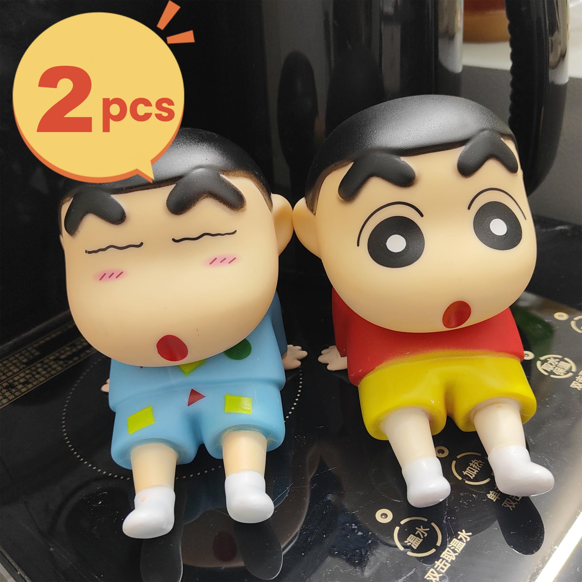 

Crayon Shin-Chan Phone Holder Kawaii Anime Desktop Ornaments Cartoon Watching TV Phone Support Мила лялька Декорації Іграшка Подарунки
