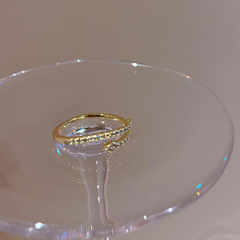 Stylish Adjustable Copper Finger Ring For Women Unique Geometric Design Chic And Trendy