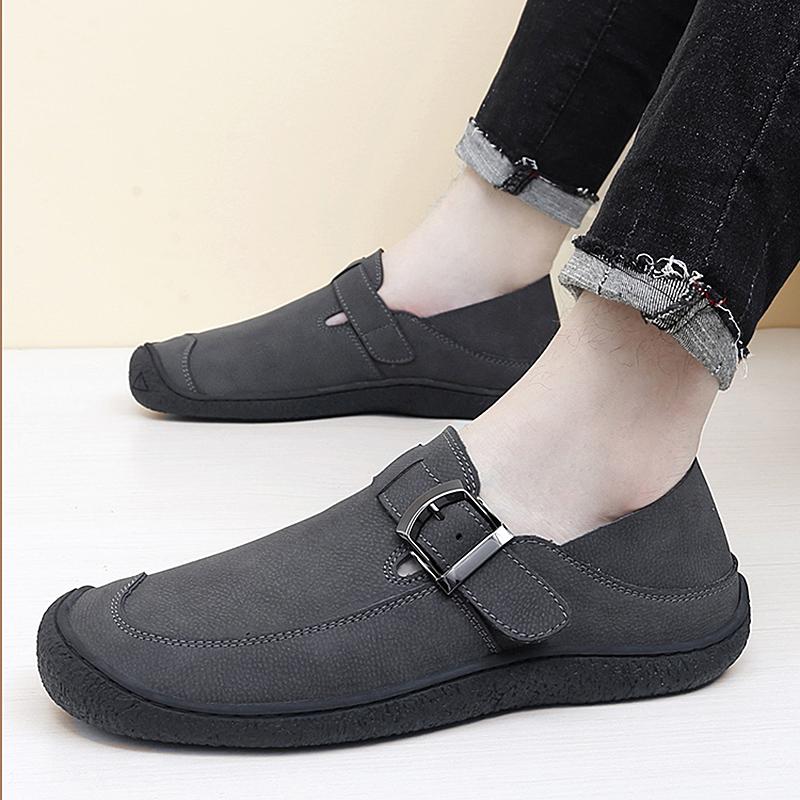 High Quality Handmade Leather Casual Men Soft Shoes Design Sneakers Man Comfortable Leather Shoes