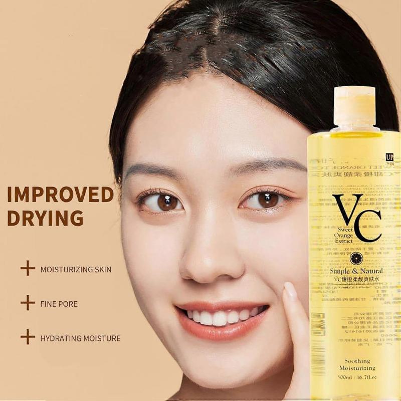VC Toner, Face VC Skin Toner, Refreshing Hydrating Rejuvenating Skin Moisturizing Toner, Easy to Absorb, Deeply Hydrate and Enhance Skin Elasticity, 5
