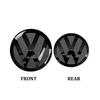2pcs Front and Rear Emblem For VW Golf 6/Golf 7/Golf 7.5/Golf 8 Not Affect ACC Modified Black Label Flat Mirror Logo Sticker zf0
