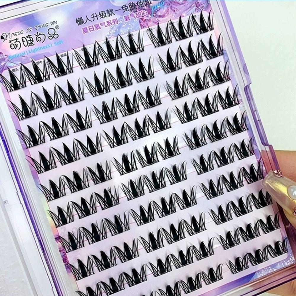Curled Glue Free Fake Eyelashes Sweet Individual Fake Eyelashes Make Up