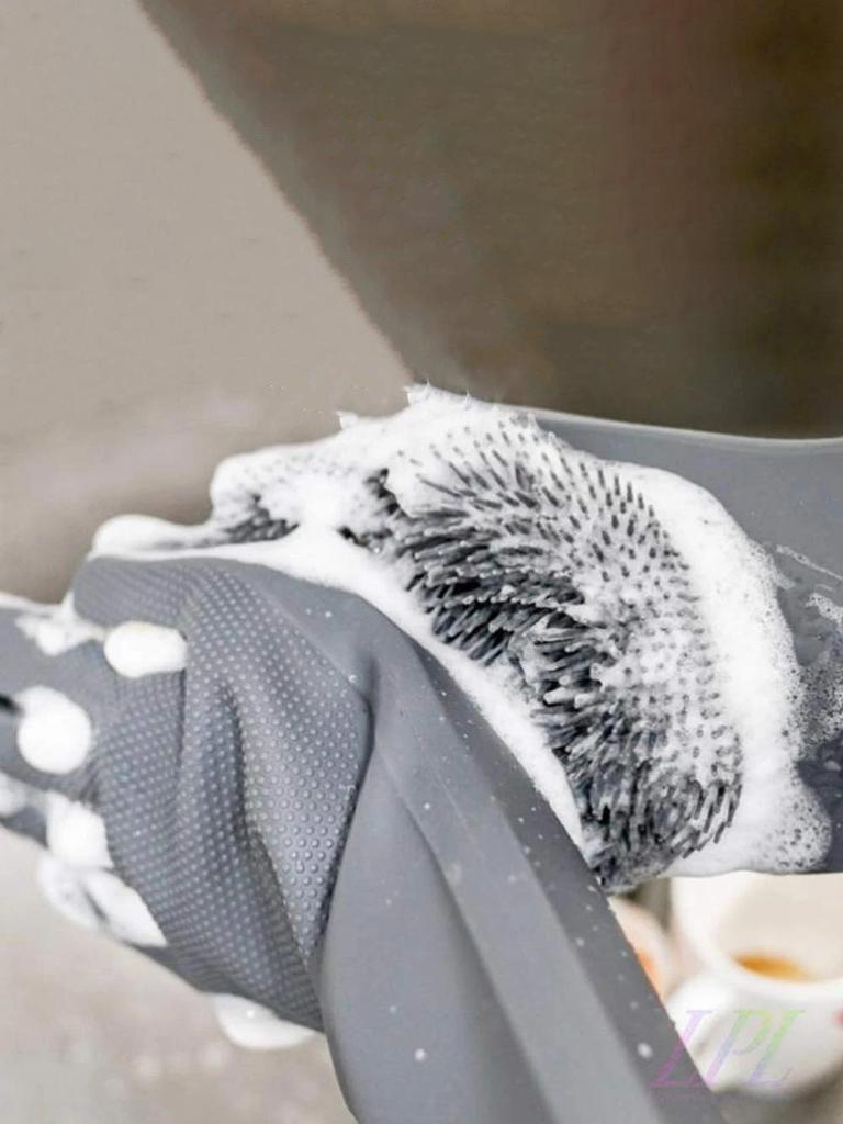 Pet Grooming Bathing Gloves Dog Cat Bathing Shampoo Scrubber Magic Massaging Cleaning Cleanner Sponge Silicon Hair Removal Glove