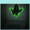Halloween spook muurdecoratie PVC sticker voor thuis, horror kamerdecoratie