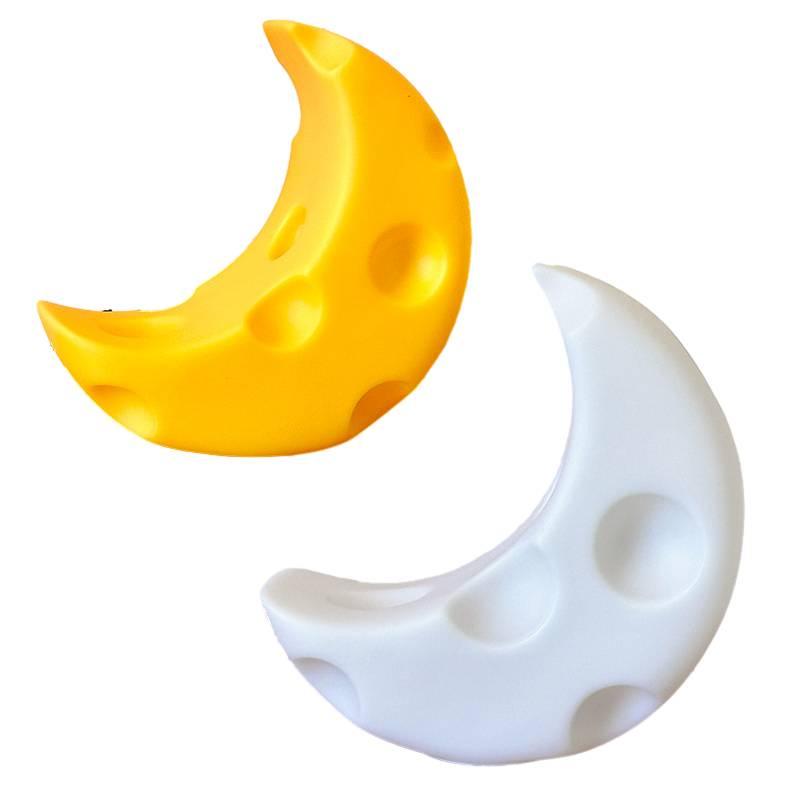 Cartoon Moon Cheese Night Light Creative Bedroom Bedside Atmosphere Lamp For Couples And Friends Birthday Gift