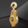 All-Steel Bearing Pulley Block with Hook - Available in 1 Ton, 2 Ton, 3 Ton, and 5 Ton Capacities.
