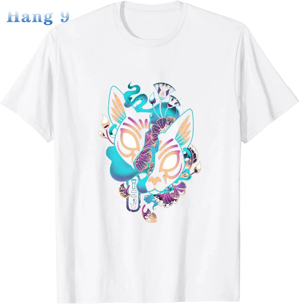 Bastet Mysteries Kawaii Pastel Cute Cat Goth Creepy T-Shirt Summer Creative Personalized Street Cotton Unisex Short Sleeve