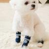4Pcs/set New Knitted Puppy Booties Dog Elbow Protector Dog Leg Cover Warm Knee Pad Pet Leg Warmer Anti Urine Dog Socks